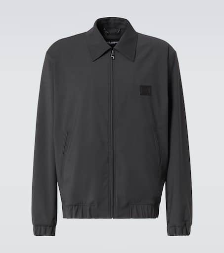 Wool-blend blouson