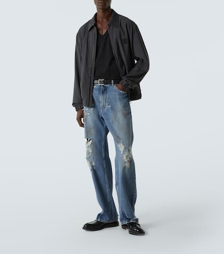 Wool-blend blouson