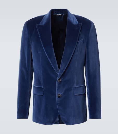 Cotton velvet blazer
