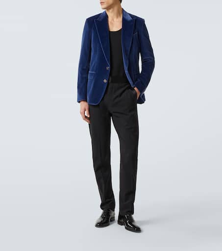 Cotton velvet blazer