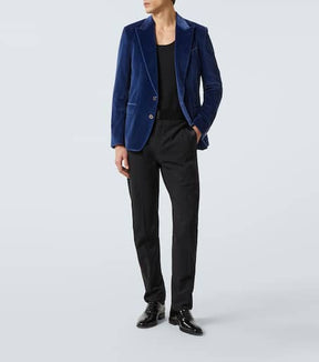 Cotton velvet blazer