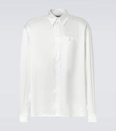 Silk satin tuxedo shirt