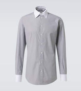 Striped cotton poplin shirt