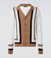 Wool and silk jacquard cardigan