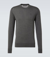 Logo silk sweater