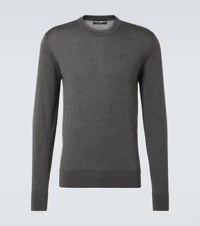 Logo silk sweater