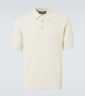 DG knitted cotton polo shirt