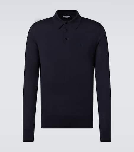 Silk polo shirt