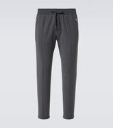 Wool-blend straight pants