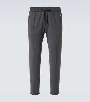 Wool-blend straight pants