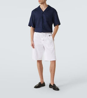 Cotton gabardine Bermuda shorts