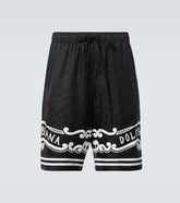 Paisley silk twill Bermuda shorts