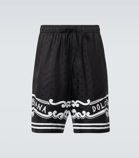Paisley silk twill Bermuda shorts