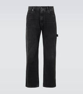 Mid-rise straight jeans