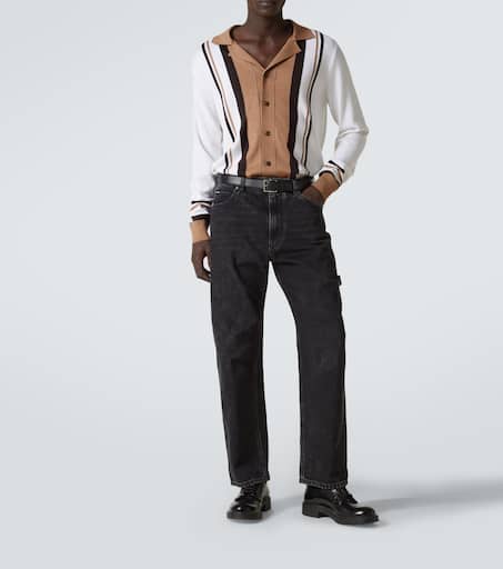 Mid-rise straight jeans