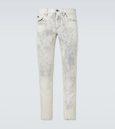 Printed straight jeans