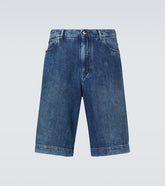 Logo denim Bermuda shorts