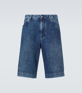Logo denim Bermuda shorts