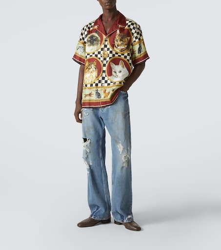 Silk twill shirt