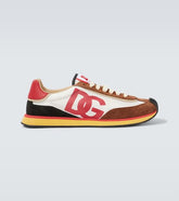 DG Runner suede-trimmed sneakers