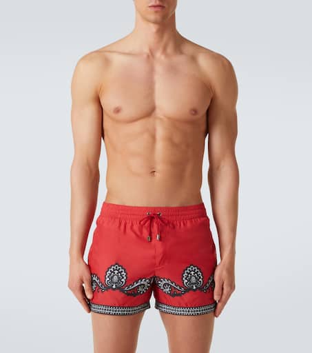 Printed swim trunks