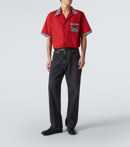 Bandana cotton bowling shirt