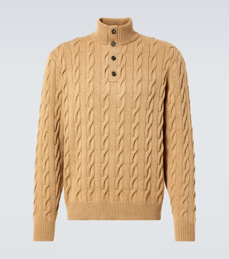 Cable-knit cashmere sweater