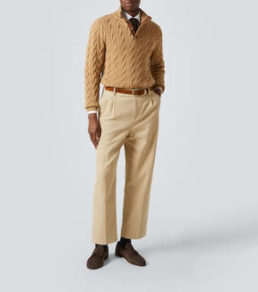 Cable-knit cashmere sweater