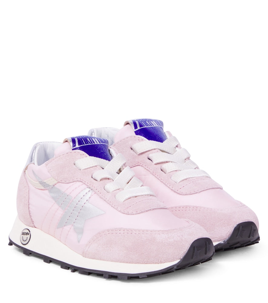 Marathon suede-trimmed sneakers