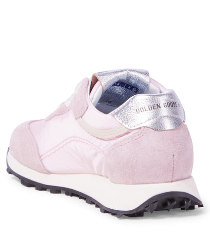 Marathon suede-trimmed sneakers