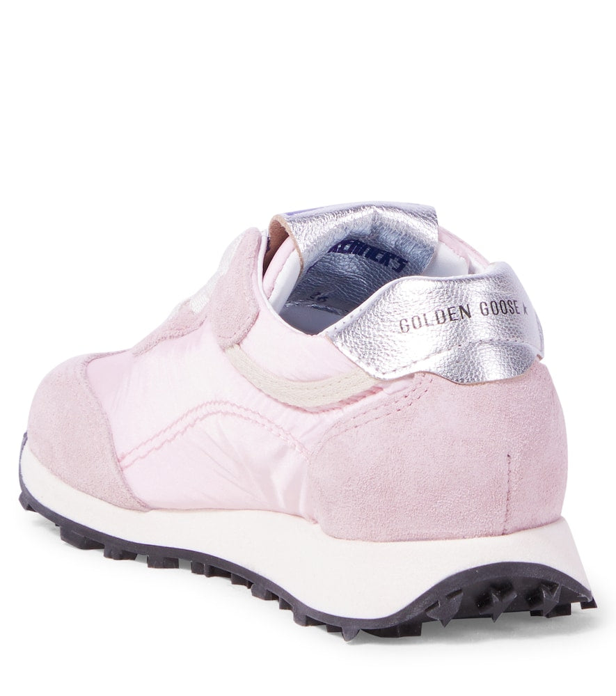 Marathon suede-trimmed sneakers