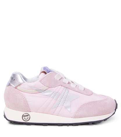 Marathon suede-trimmed sneakers
