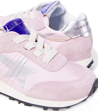Marathon suede-trimmed sneakers
