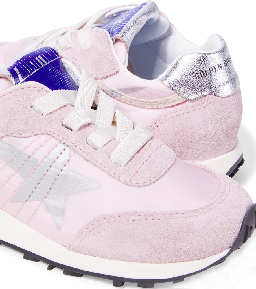Marathon suede-trimmed sneakers