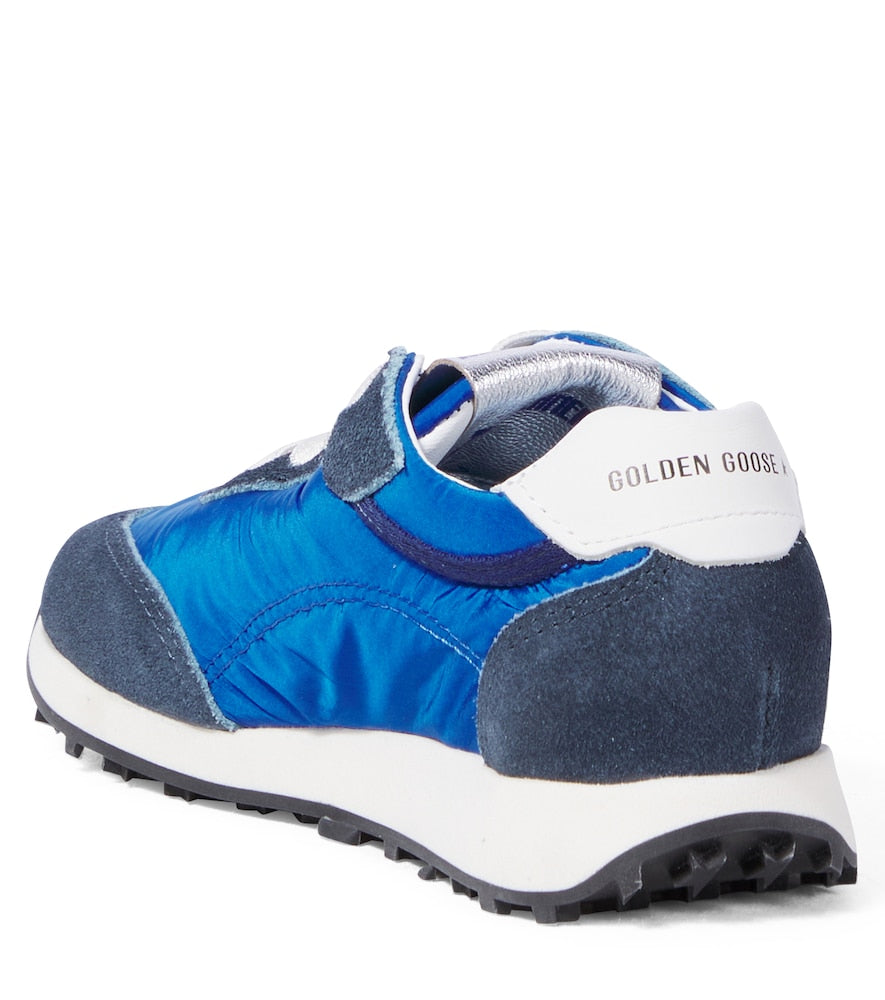 Marathon suede-trimmed sneakers