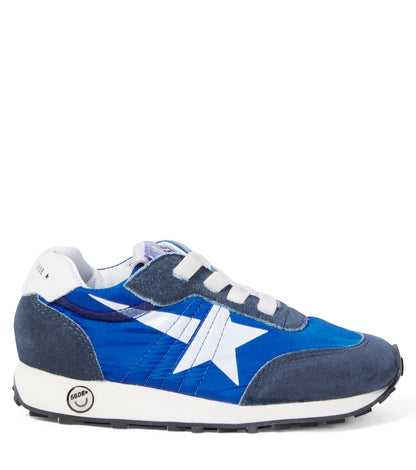 Marathon suede-trimmed sneakers