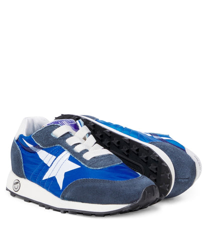 Marathon suede-trimmed sneakers