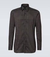 Pinstripe silk shirt
