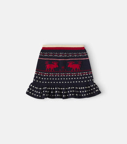 Cotton and wool skirt