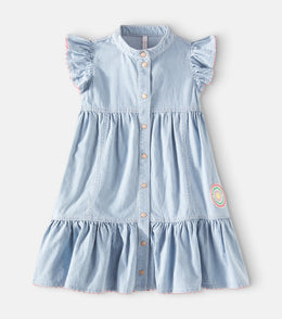 Wylie striped denim dress