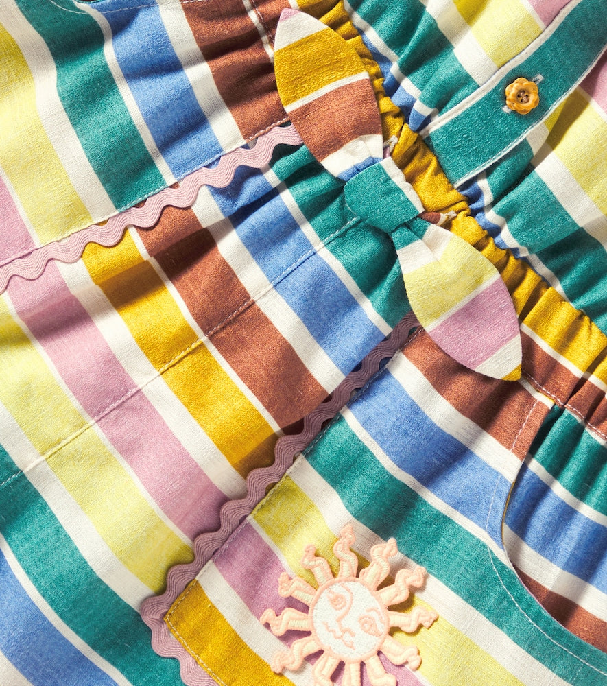 Everley striped cotton playsuit