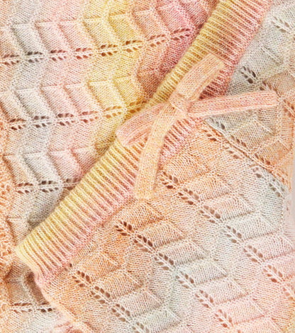Tallow chevron cotton-blend shorts