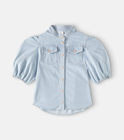Wylie Utility striped denim top