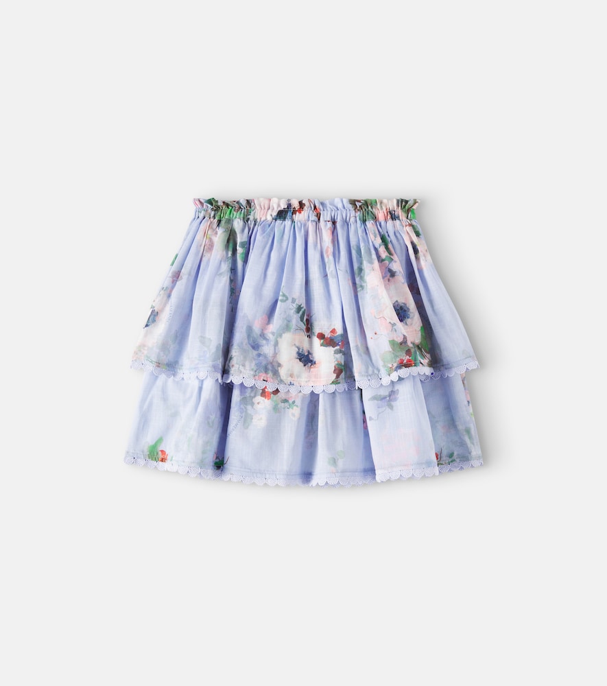 Everley tiered cotton skirt