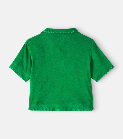 Everley cotton-blend terry top