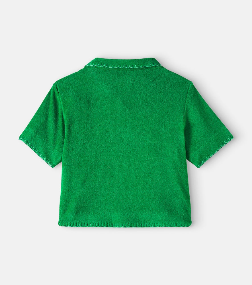 Everley cotton-blend terry top