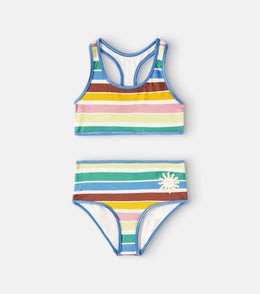 Everley striped racerback swimsuit