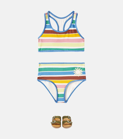Everley striped racerback swimsuit