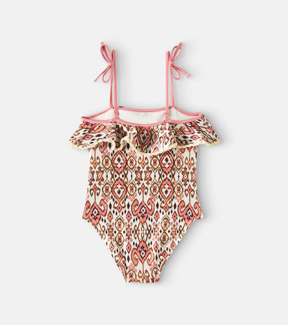Wylie ruffled printed swimsuit