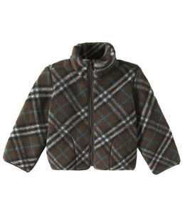 Burberry Check wool-blend fleece jacket